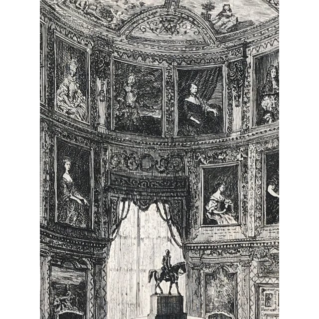 Antique French Etching Chateau Bussy Rabutin Portrait Room by Eugene Sadoux Paris France 1860 For Sale In New York - Image 6 of 8