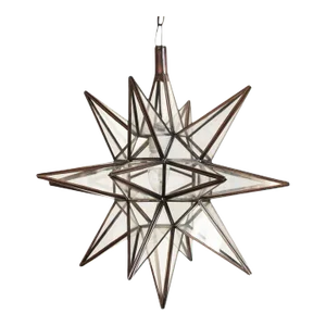 Moravian Star Clear Glass Pendant Light