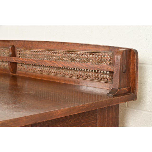 Lifetime Furniture Antique Mission Oak Arts & Crafts Sideboard, Circa 1910 For Sale - Image 11 of 17