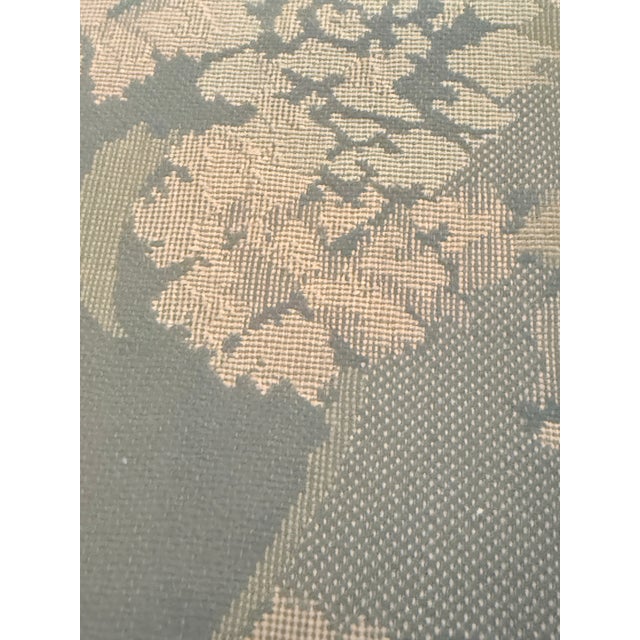 Antique Floral Tapestry in Exceptional Black & Gilt Frame For Sale - Image 9 of 11