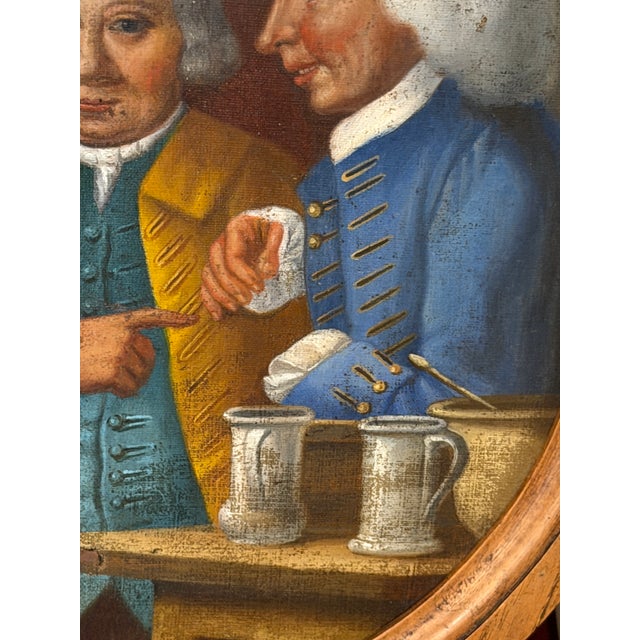 Unknown, Drinkers, 1800s, Oil on Canvas For Sale - Image 5 of 8