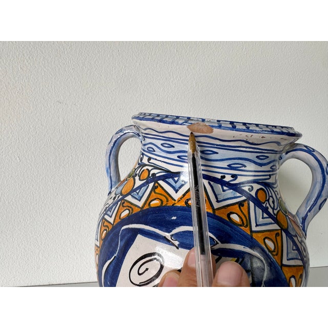 Vintage Hand-Painted Italian Ceramic Urn / Vase/ Sold For Sale - Image 11 of 11