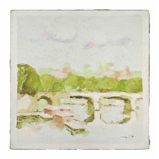 Franco Marzilli, View of Rome, Oil Painting, 1970s For Sale - Image 4 of 5