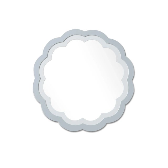 Contemporary Fleur Home x Chairish Audobon Peony Circle Mirror in Parma Gray, 48x48 For Sale - Image 3 of 3
