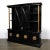 This impressive and rare Mid-Century Modernist Cabinet by James Mont in Black Lacquered Walnut W/Gilt Carved Handles...