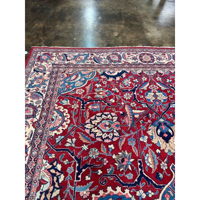 1960s Old Persian Tabriz Area Rug 10 X 13 For Sale - Image 10 of 12