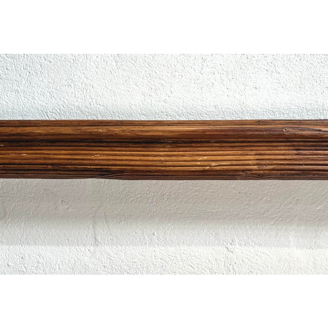 1970s 1970s Gabriella Crespi Style Pencil Reed Console Table With New Glass For Sale - Image 5 of 12