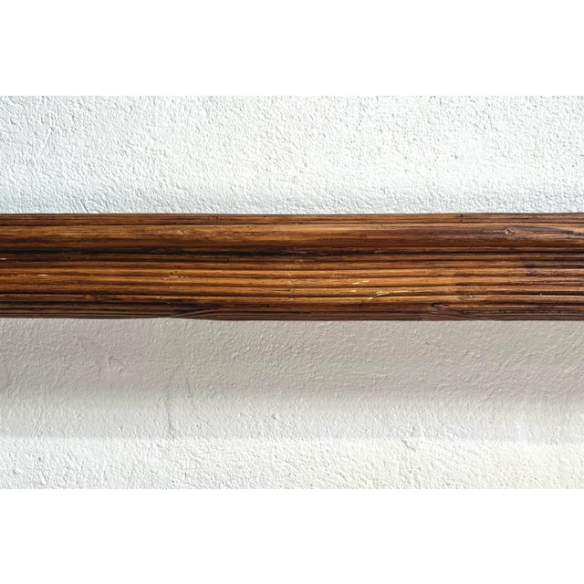 1970s Pencil Reed Console Table With New Glass, Attr. Gabriella Crespi For Sale - Image 5 of 12