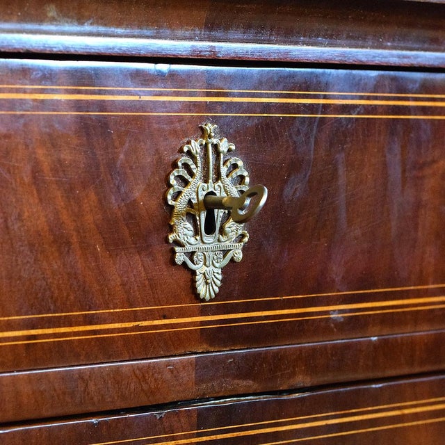 Biedermeier Chest of Drawers in Wood For Sale - Image 5 of 6