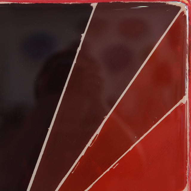 Contemporary Wiggle Room 24 - Modern Resin Minimalist Red Tone Gradient Abstract Original Artwork by Ricky Hunt For Sale - Image 3 of 9