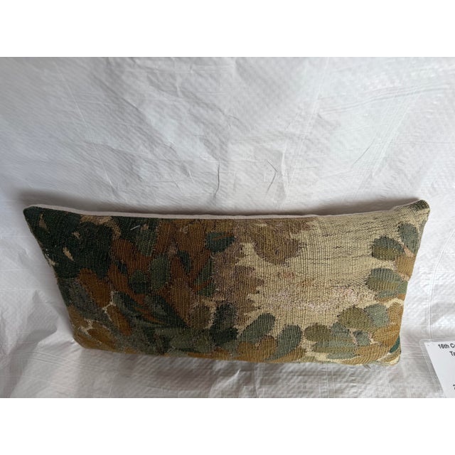 17th Century Brussels Tapestry Pillow Botanical Design For Sale In Los Angeles - Image 6 of 7