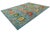 Contemporary Vibrant Oushak-Style Hand-Knotted Turquoise & Jewel-Tone Wool Rug For Sale - Image 9 of 12