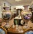 French Sèvres Porcelain Decorative Vase Set With Hand-Painted Artwork, Gold Leaf Accents & Bronze Mounts For Sale - Image 4 of 4