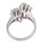Vintage Diamond 14k White Gold Toi Et Moi Ring, Size 5.5 For Sale In Los Angeles - Image 6 of 6