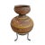 Beautiful vintage Bida water vessel on iron stand. Hand crafted old ceramic / terra cotta water storage pot with hand...
