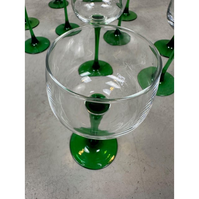 Glass Vintage Wine Glasses from Luminarc, 1960s, Set of 12 For Sale - Image 7 of 10