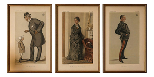 Vanity Fair Artist, Aristocracy Society & Military, 1883, Prints, Set of 3