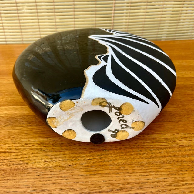 1990s Postmodern Studio Pottery Ceramic Sculpture Hand Signed by the Artist. For Sale - Image 9 of 12
