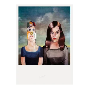 1971 Saul Steinberg 'Couple Portrait' Modernism Multicolor France Offset Lithograph