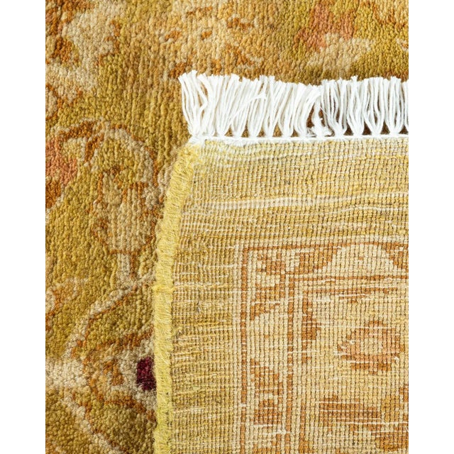 2000 - 2009 Mogul, One-of-a-Kind Hand-Knotted Area Rug in Green, 8' 3" x 10' 5" For Sale - Image 5 of 8