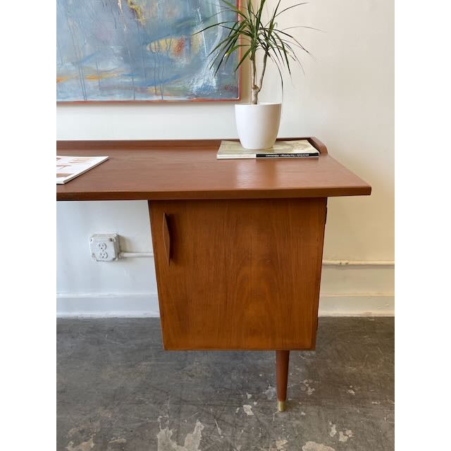 1960's Restored American Walnut Desk For Sale - Image 12 of 13