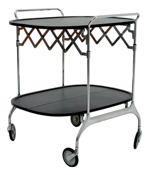 Black Gastone Dolly Trolley Bar Cart by Antonio Citterio and Oliver Low for Kartell Italy