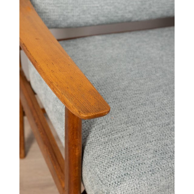 Brown Vintage Italian Armchairs in Gray Fabric, Set of 4 For Sale - Image 8 of 13