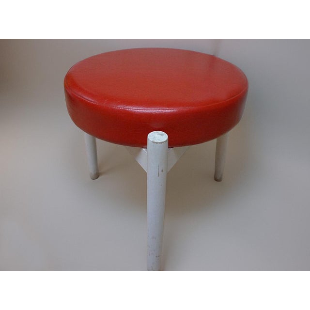 Vintage Scandinavian Round Stool by Hugo Frandsen, 1960s For Sale - Image 16 of 17