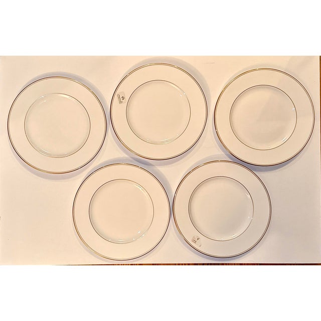 Lenox Federal Gold Fine Bone China Dinner Plates - Brand New - Set of 5 For Sale - Image 11 of 12