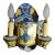 Vintage Mediterranean Portuguese Fábrica Sant'Anna Hand-Painted Ceramic Sconces - Pair For Sale