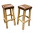 Vintage Mid-Century Brandt Ranch Oak Bar Stools - Set of 2 For Sale