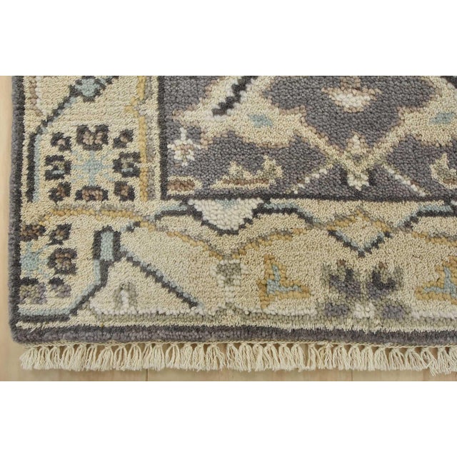 Oushak Rug 2’2” X 3’2” Gray Wool Tribal Hand-Knotted Oriental Carpet For Sale In Philadelphia - Image 6 of 8