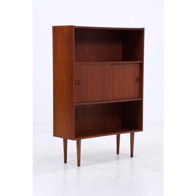 Vintage Teak Shelving Unit with Sliding Doors, 1960s For Sale - Image 13 of 15