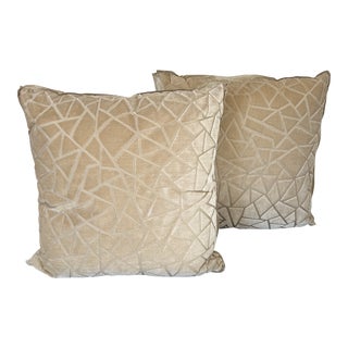 Nancy Corzine Pair of Velvet Pillows For Sale