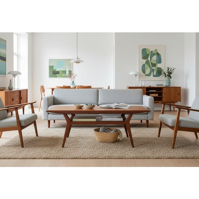 Danish Teak Coffee Table with Magazine Rack, 1960s For Sale - Image 10 of 12