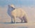 Arctic Fox by Thorgrimur Einarsson | Oil on wood panel White arctic fox in a snowy landscape. For Sale