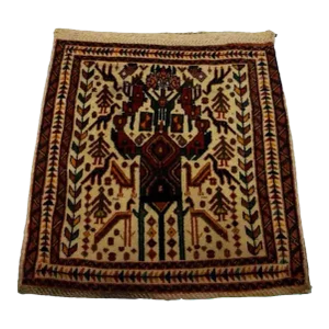 1970s Handmade Vintage Persian Afshar Salt Bag 1.8' X 2'