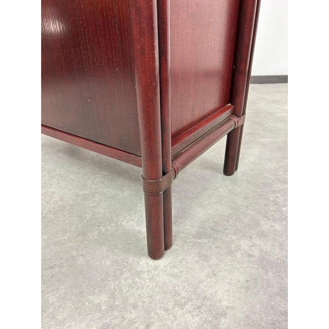 Wood Mid-Century Modern Bamboo Cabinet attributed to Gervasoni, 1970s For Sale - Image 7 of 12