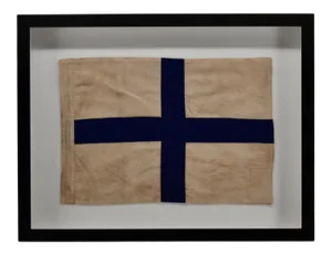 Framed Signal Flag Coastal Wall Art Letter "X"