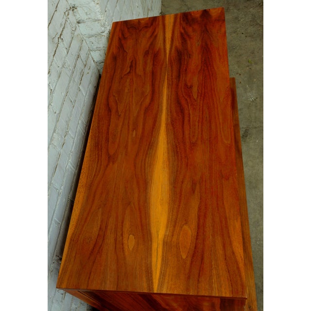 Wood 1960s Walnut Original Mid Century Modern Tall Dresser Highboy For Sale - Image 7 of 13