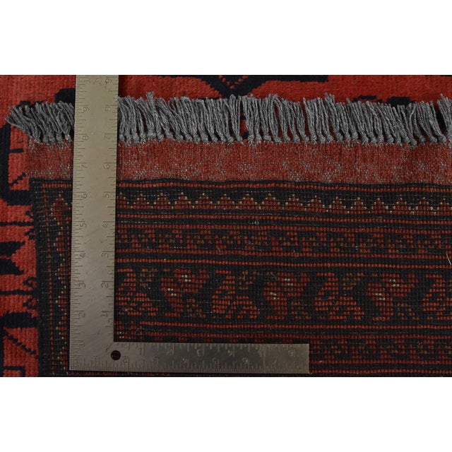 Turkmen Rug 10′ X 12’9” Red Wool Traditional Hand-Knotted Oriental Carpet For Sale - Image 14 of 14