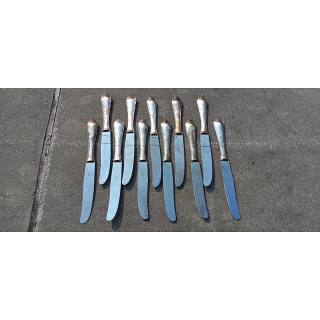 1890s Gremany Jugendstil 11x Knives in Arg 800 Silver / Rostrfei Art Nouveau For Sale - Image 11 of 14