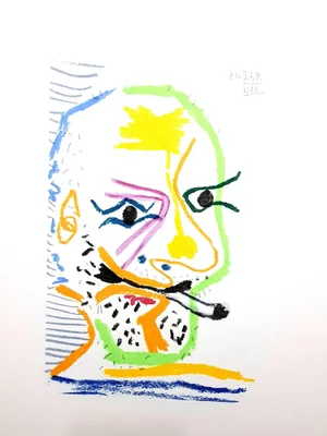 Le Goût de Bonheur: one plate (Smoking Portrait ) 1970