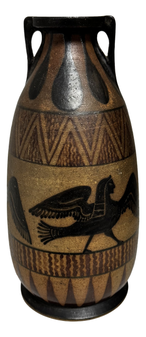 Greek-Style Vase in Glazed Stoneware by Étienne Vilotte, France, 1925
