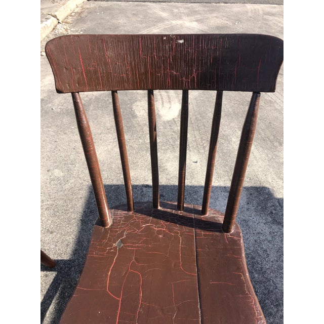Vintage Rustic Schoolhouse Chairs - a Pair For Sale In Philadelphia - Image 6 of 12