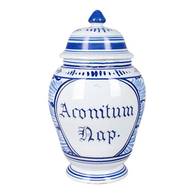 Delft Faience Apothecary Jar For Sale