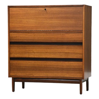 1960s Kipp Stewart for Directional by Calvin Walnut Tall Dresser For Sale