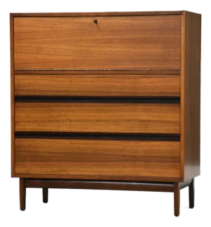 1960s Kipp Stewart for Directional by Calvin Walnut Tall Dresser