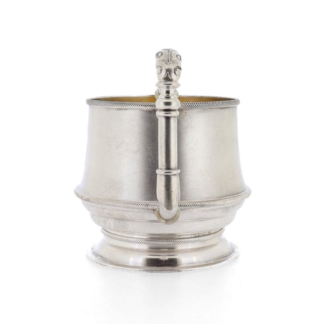 Set of 4 Antique German Gilt 84 Zolotnik Silver Tea/Vodka Mugs by E. Goldschmidtr For Sale - Image 4 of 14
