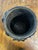 Antique Japanese Bronze Textured Black Metal Floral Vase Meiji Era For Sale - Image 4 of 12